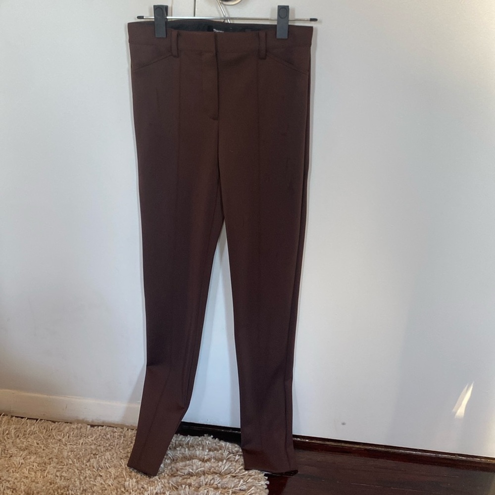 Theory brown scuba pants (sz 00)